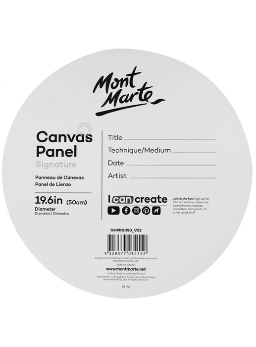Signature Canvas Panel Round 1pc 50cm - Handy Mandy Craft Store
