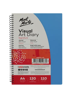 Signature Visual Art Diary PP Coloured Cover 110gsm A4 120 Page