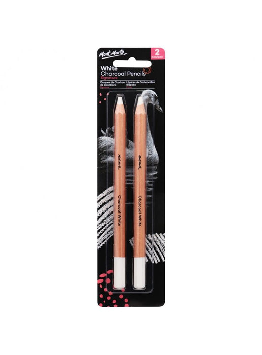 Signature White Charcoal Pencils Lge Hex 2pce - Handy Mandy Craft Store