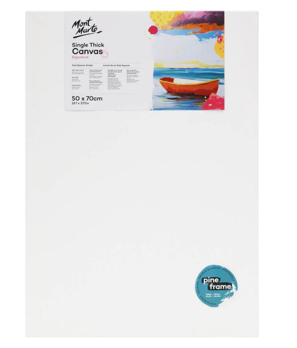 Single Thick Studio Canvas Pine Frame 50 x 70cm ( PACK OF 5 ) - Handy Mandy Craft Store