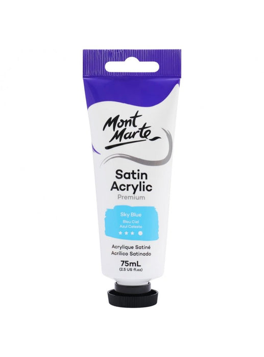 Sky Blue Premium Satin Acrylic Paint 75ml - Handy Mandy Craft Store