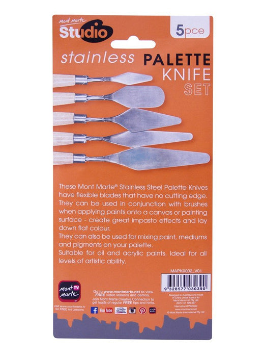 Studio Palette Knife Set 5pc - Stainless - Handy Mandy Craft Store