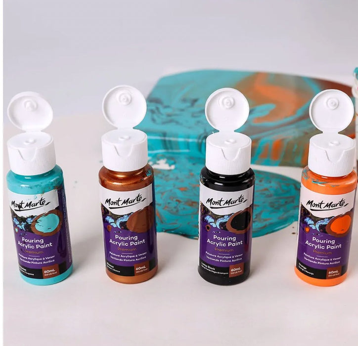 Symphony Pouring Acrylic Paint Set Premium 4pc x 60ml - Handy Mandy Craft Store