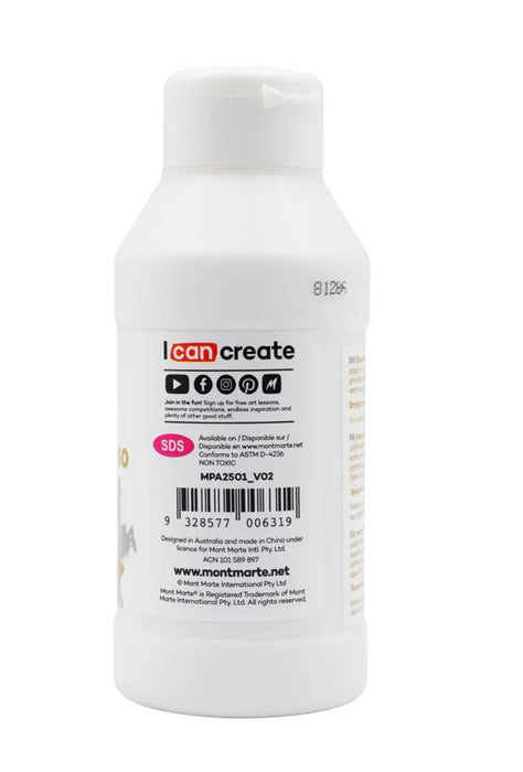 White Texture Gesso Premium 250ml - Handy Mandy Craft Store