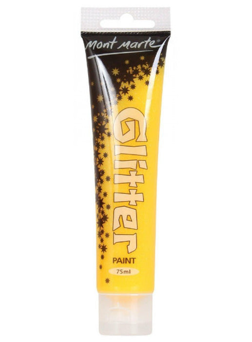 Yellow Glitter Paint 75ml - Handy Mandy Craft Store