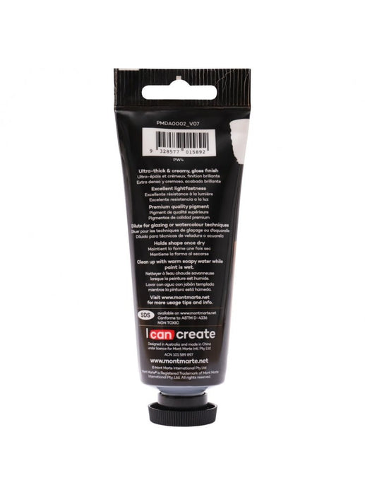 Zinc White Premium Dimension Acrylic Paint 75ml - Handy Mandy Craft Store