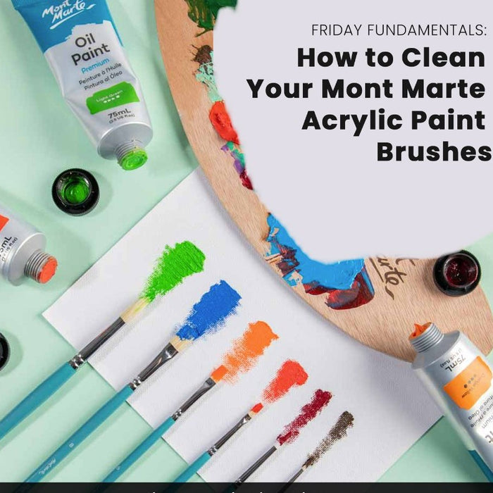 How to clean your Mont Marte acrylic paint brushes? - Handy Mandy Craft Store