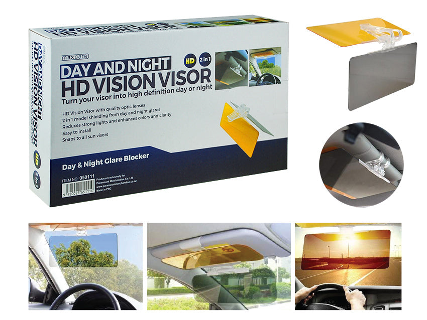 Maxcare HD vision car visor, day and night glare blocker