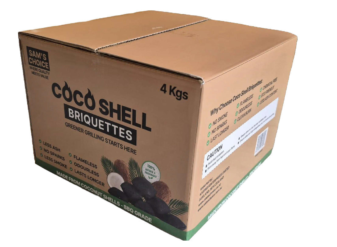 Coconut shell charcoal briquettes, 4kg