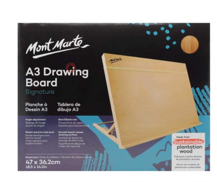 Mont Marte A3 drawing board with elastic band