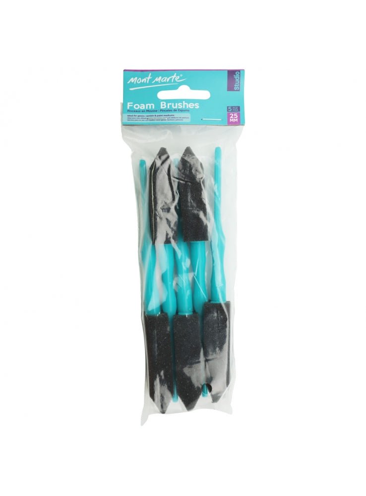 Foam hobby brushes, 25mm, 5 pack
