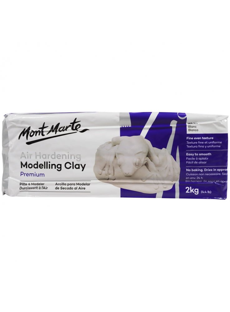 Mont Marte Premium air hardening modelling clay, white, 2kg