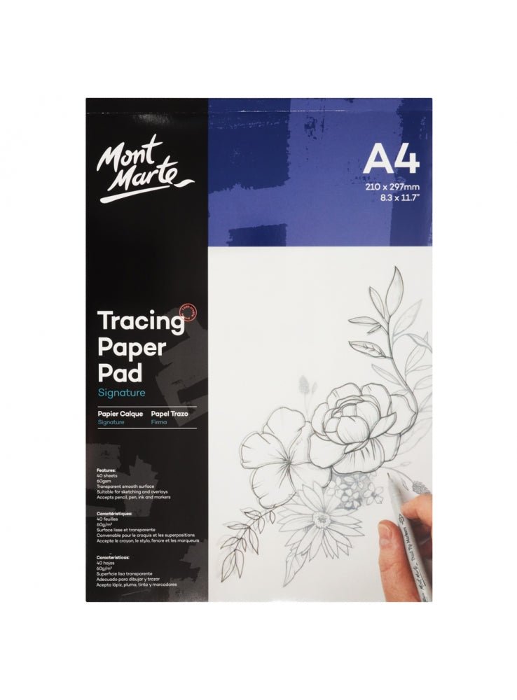 Mont Marte Signature tracing paper pad, A4, 40 sheets