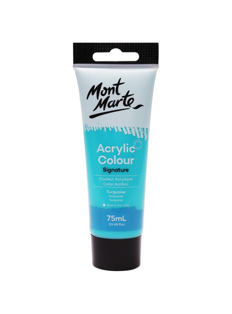Mont Marte Signature acrylic paint tube in turquoise, 75ml