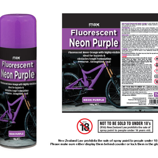Max Brand Purple Spray Paint 100g aerosol can