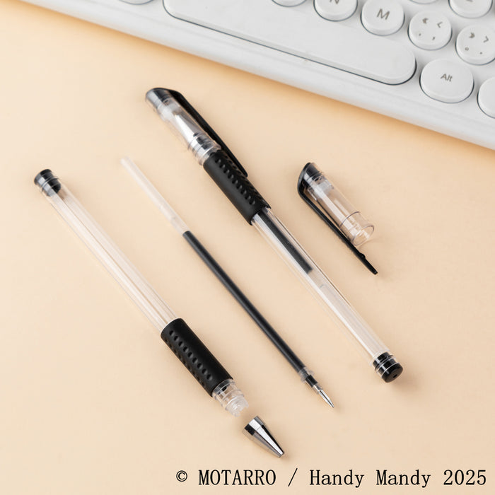 Mötarro Gel Ballpoint Pen Set | 0.7mm Black Ink Smooth Writing Pens (3-Pack)