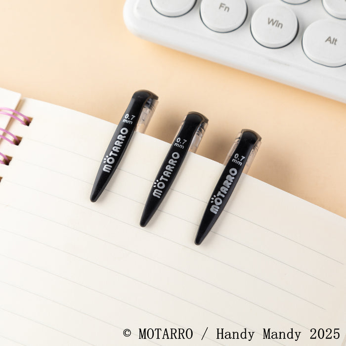 Mötarro Gel Ballpoint Pen Set | 0.7mm Black Ink Smooth Writing Pens (3-Pack)