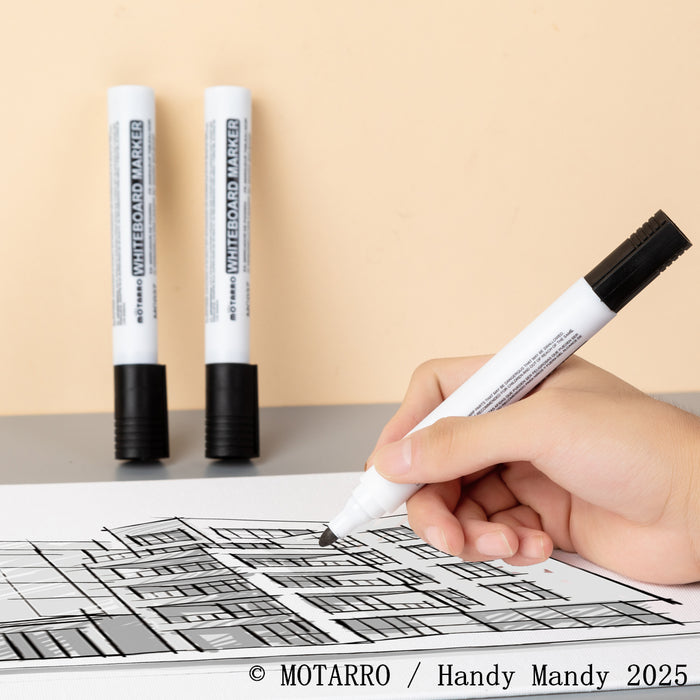 Mötarro Whiteboard Markers | Black Dry Erase Markers (3 Pack)