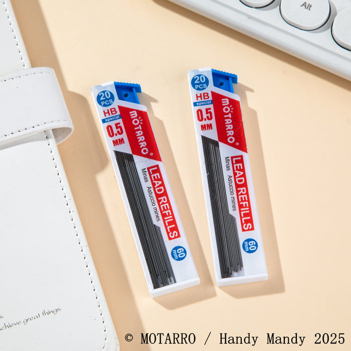 Mötarro  Mechanical Pencil Lead Refills | 0.5mm HB, 60mm (2 Pack, 20 Leads Each)