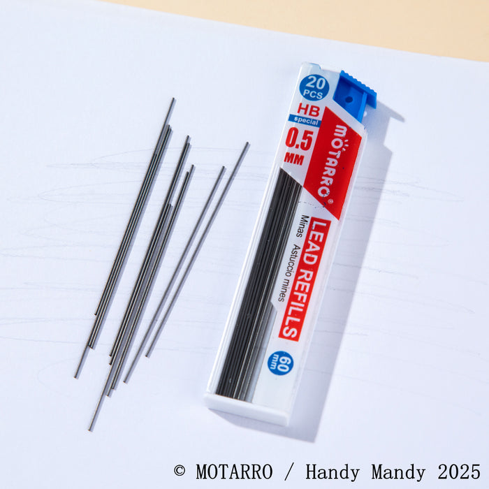 Mötarro  Mechanical Pencil Lead Refills | 0.5mm HB, 60mm (2 Pack, 20 Leads Each)
