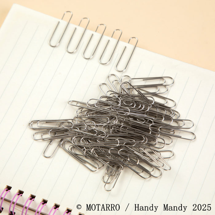 Mötarro Paperclips 33mm | 80-Piece High-Quality Metal Paper Clips Pack