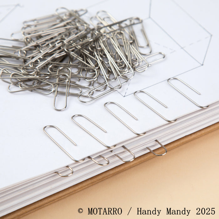 Mötarro Paperclips 33mm | 80-Piece High-Quality Metal Paper Clips Pack