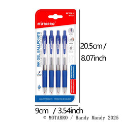 Motarro 0.7mm Blue Gel Pens – 4 Pack | Smooth Writing Ballpoint Pens for Office & School