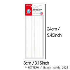 Mötarro  Hot Glue Sticks | Clear Silicone Glue Bars (11mm x 190mm, 6 Pack)