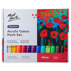 Mont Marte Acrylic Colour Paint Set 48pc x 36ml