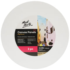 Mont Marte Canvas Panels Pack 2 Round 30cm