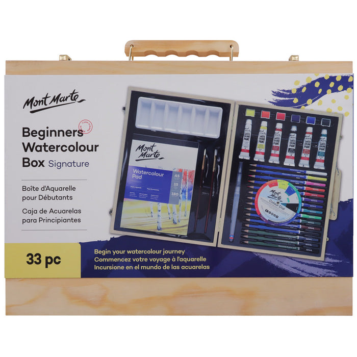 Mont Marte Beginners Watercolour Box 33pc