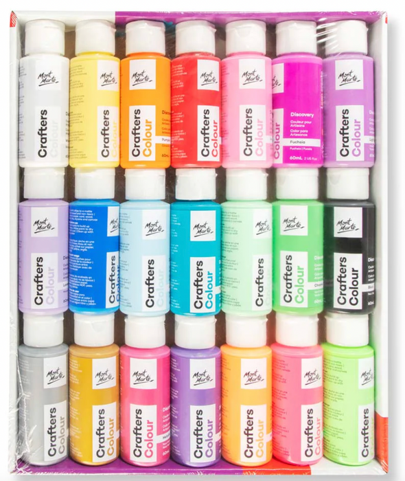 Crafters Colour Discovery Paint Set 21pc x 60ml