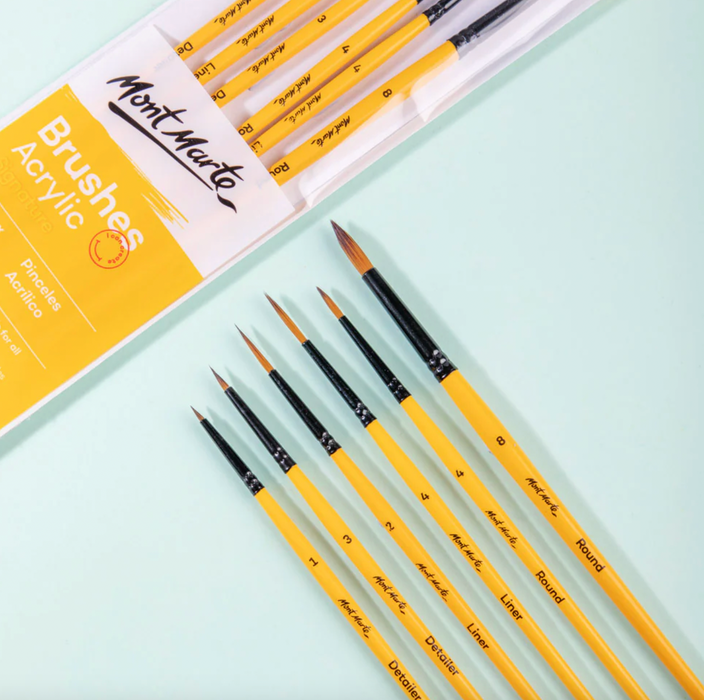 Signature Series Acrylic Brushes – 4 Piece Set