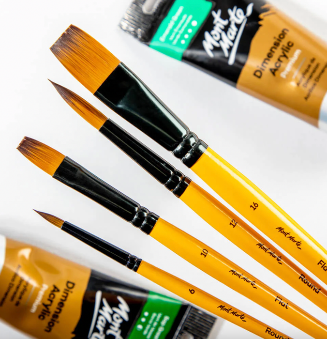 Acrylic Painting Brush Set for Layering and Coverage- 4 Pcs