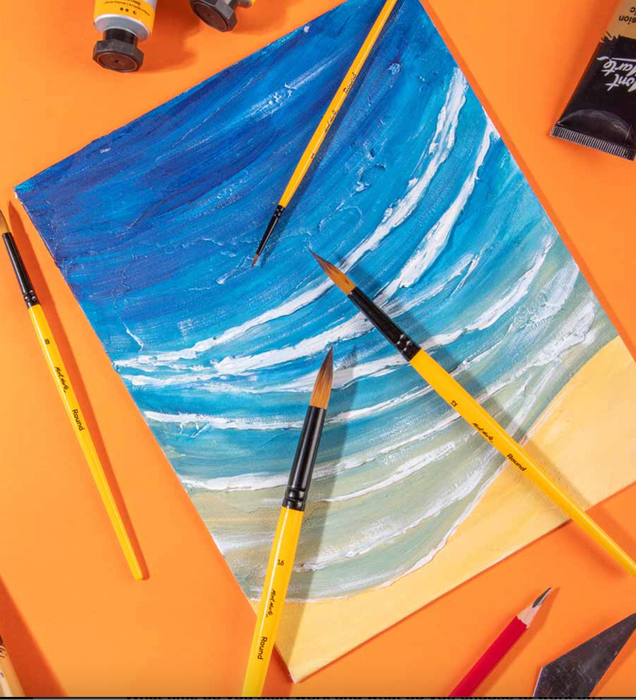 Acrylic Brushes Signature 4pc | Fine to Bold Round Brushes