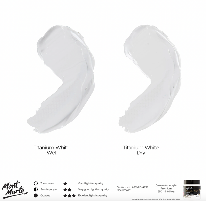 Dimension Acrylic Paint Premium 250ml-Titanium White