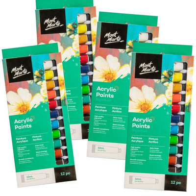 Paint and Sip Kit for Four Medium Canvas Paint Party Set 76pc
