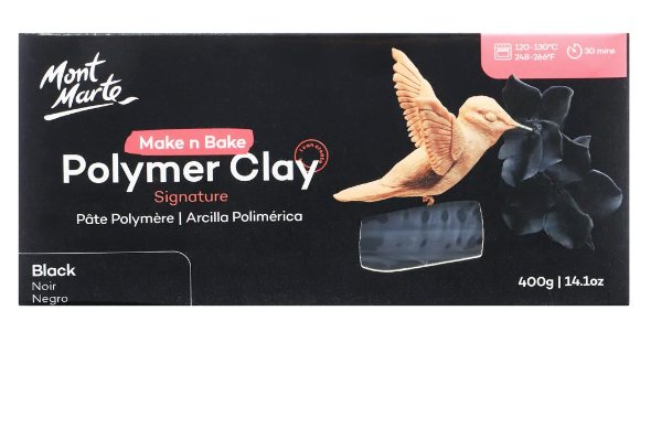 Black Polymer Clay 400g
