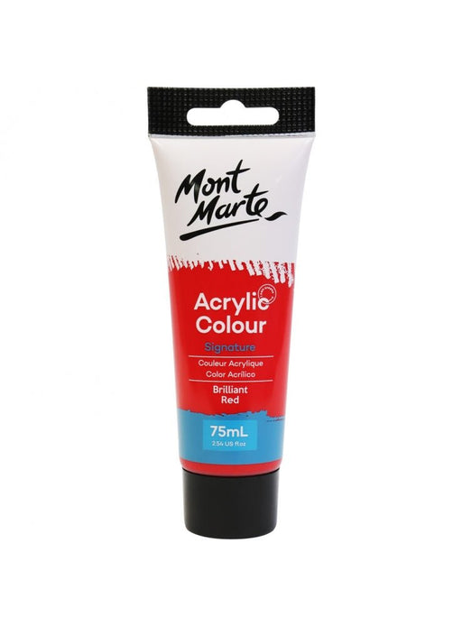 Mont Marte Signature Acrylic Paint 75ml — Brilliant Red