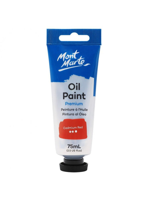 Mont Marte Premium Oil Paint 75ml — Cadmium Red