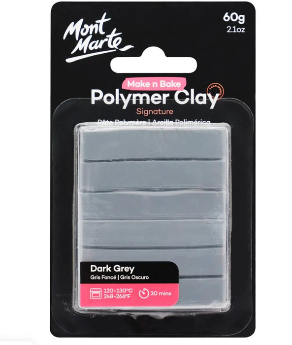 Dark Grey Polymer Clay 60g
