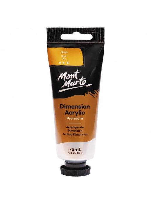 Mont Marte Premium Dimension Acrylic Paint 75ml — Gold