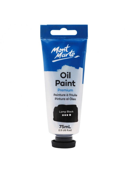 Mont Marte Premium Oil Paint 75ml — Lamp Black