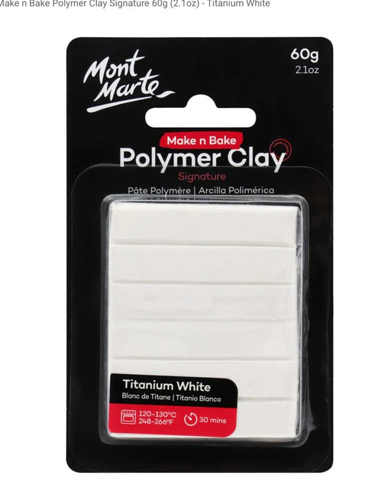 Titanium White Polymer Clay 60g