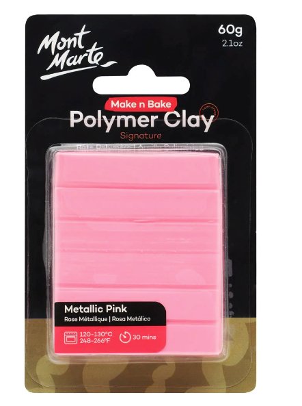 Metallic Pink Polymer Clay 60g