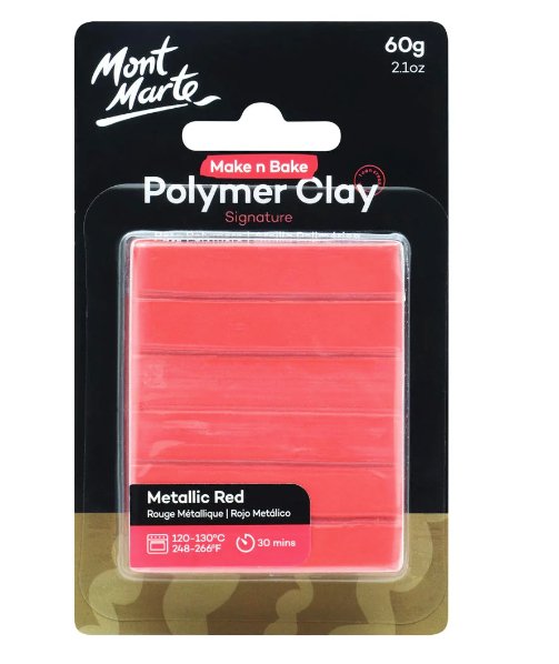 Metallic Red Polymer Clay 60g