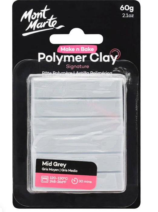 Mid Grey Polymer Clay 60g