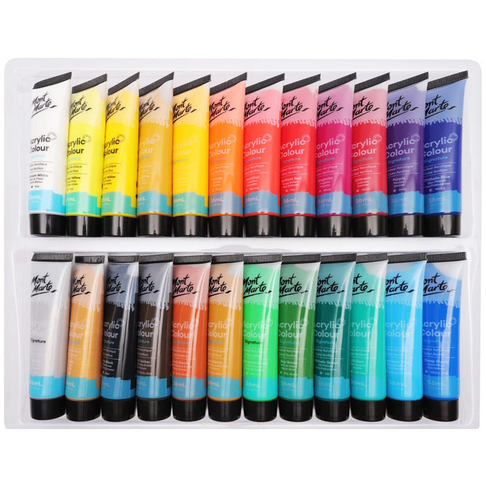 Mont Marte Acrylic Colour Paint Set 24pc x 36ml — image 3