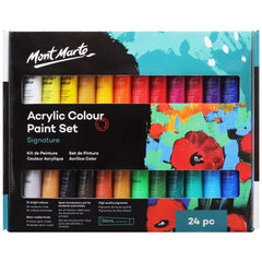 Mont Marte Acrylic Colour Paint Set 24pc x 36ml