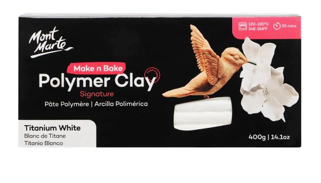 Titanium White Polymer Clay 400g